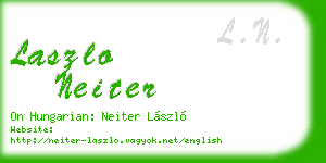 laszlo neiter business card